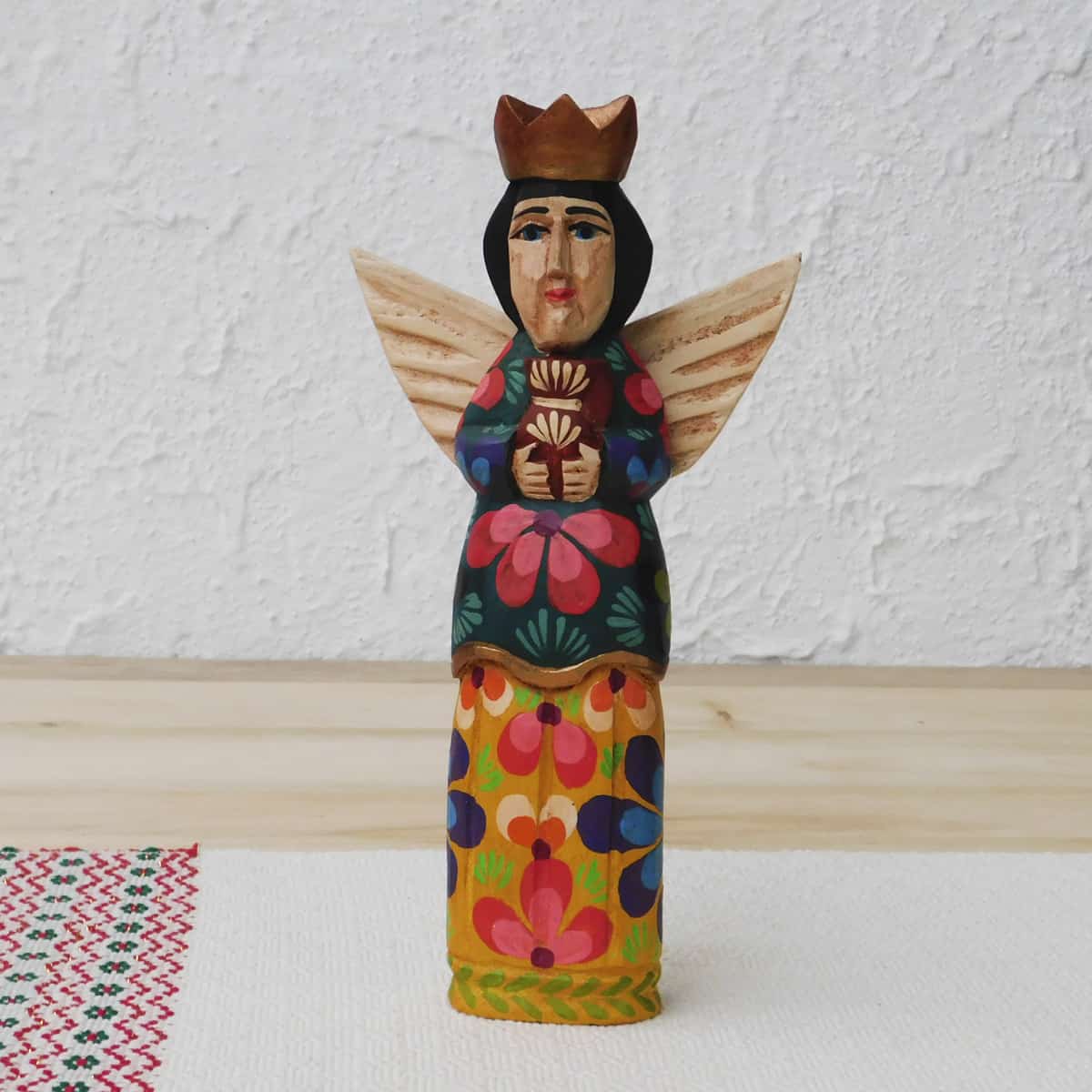 10" Wood Carved Nativity Set