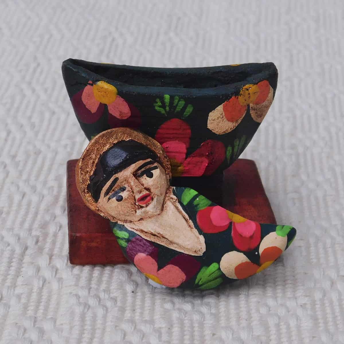 4" Wood Carved Nativity Set