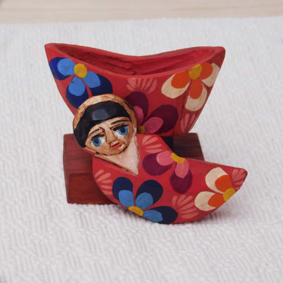 8" Wood Carved Nativity Set