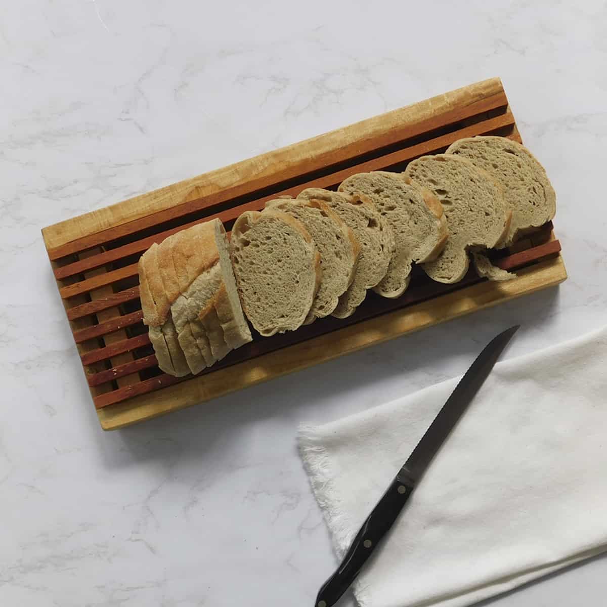 Bread Cutting Board with Crumb Catcher