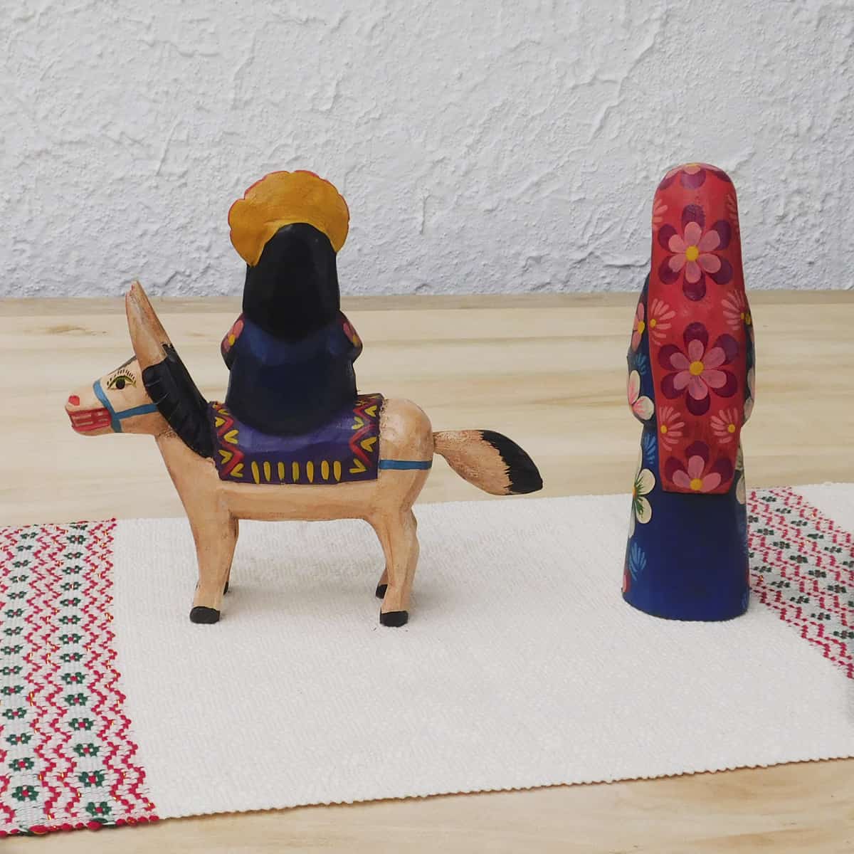 Carved Nativity Set - Flight to Egypt