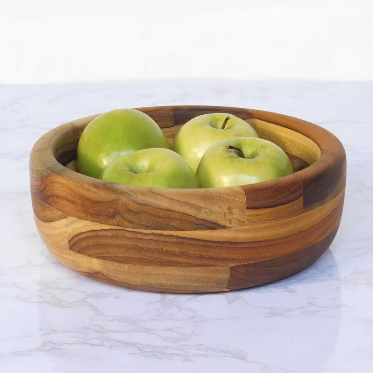 Round Mosaic Teak Wood Bowls