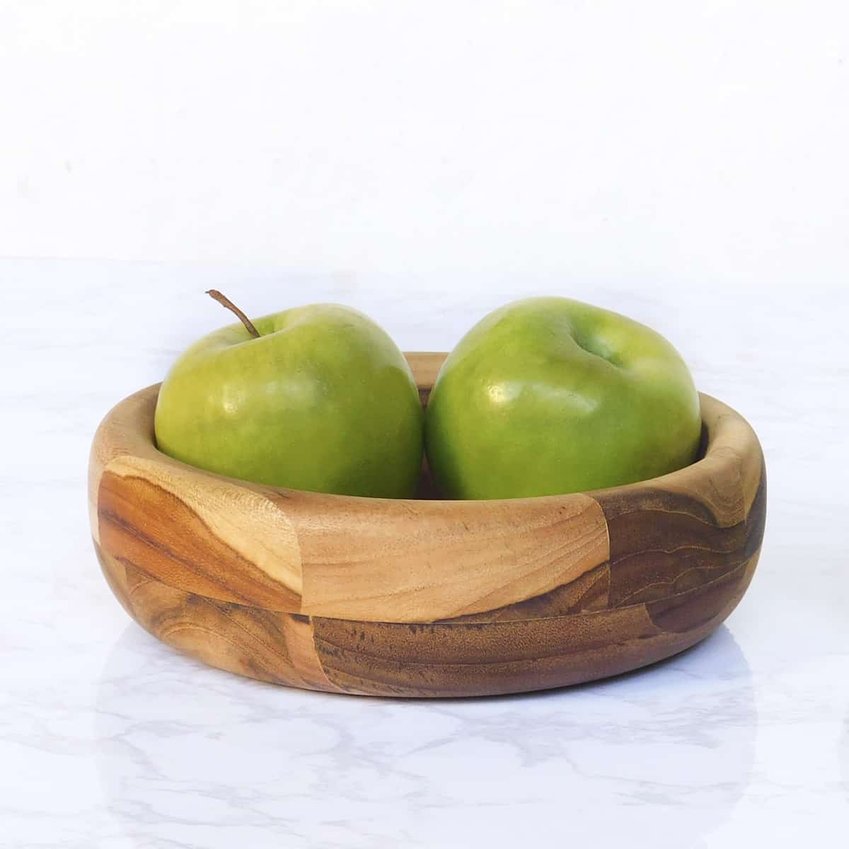 Round Mosaic Teak Wood Bowls
