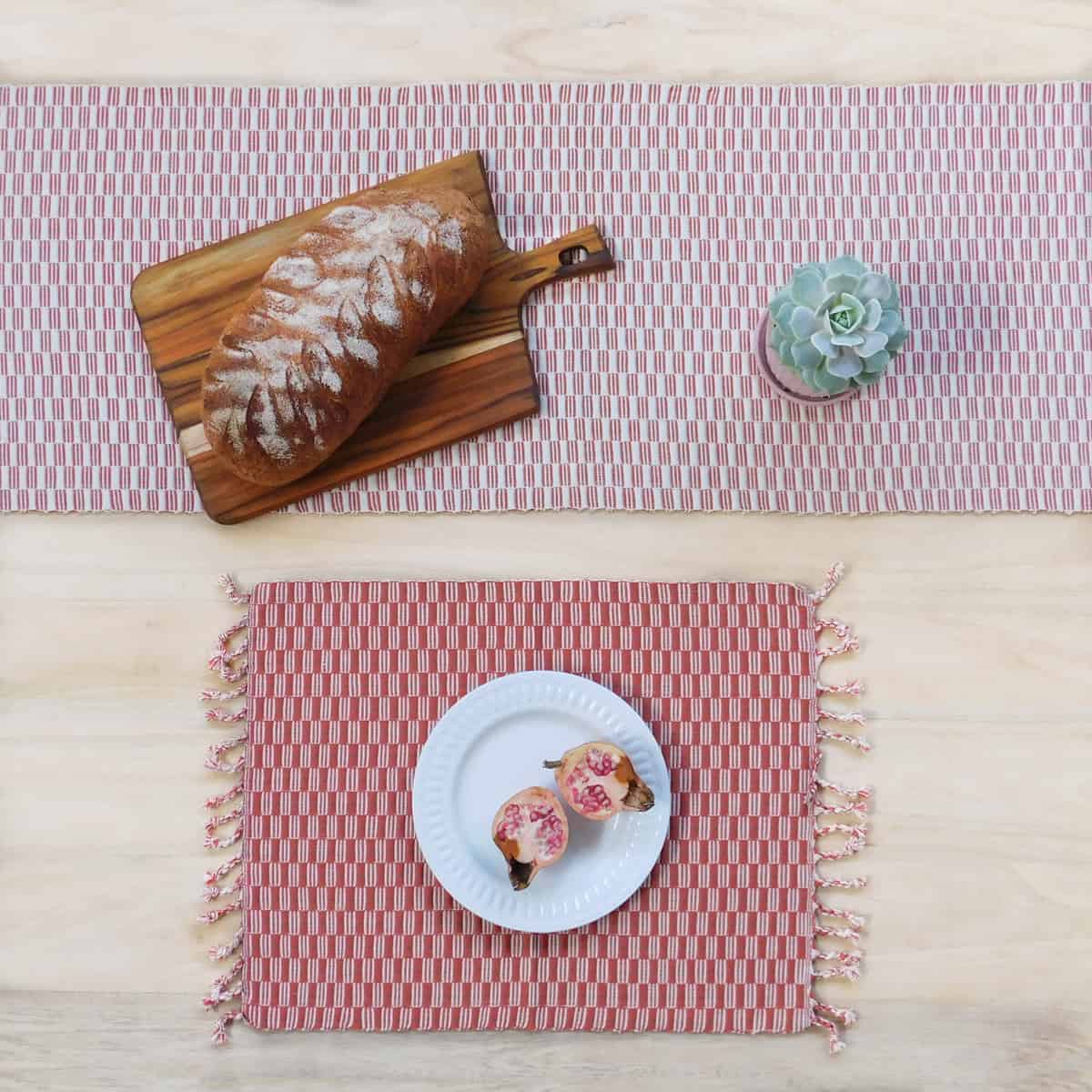 Panalito Salmon Table Runner