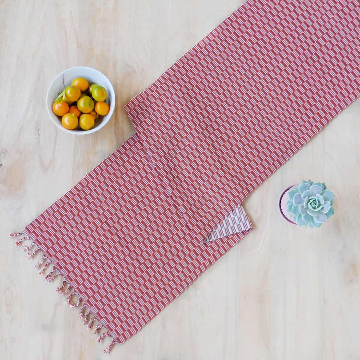 Panalito Salmon Table Runner