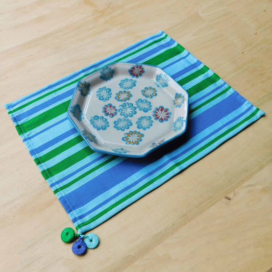 Blue Striped Placemats Set of 4