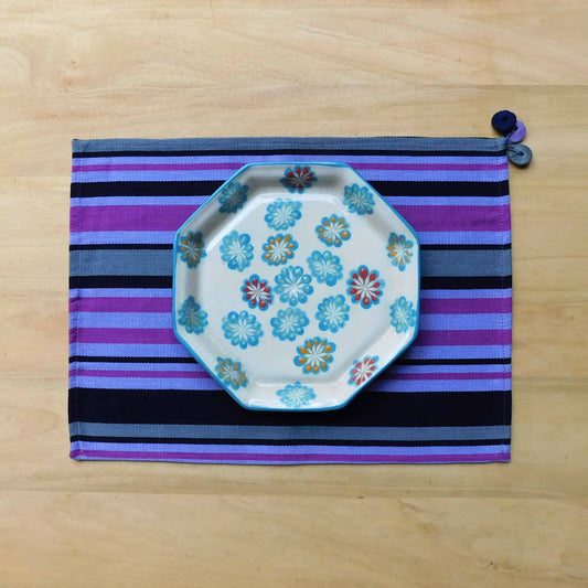 Purple Striped Placemats Set of 4