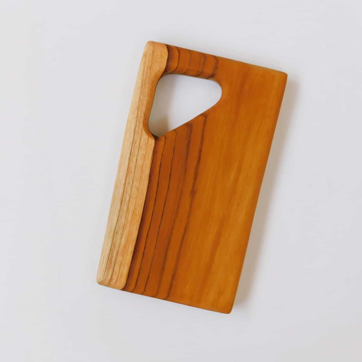 Small Asymmetrical Bartender Teak Cutting Board | Siggy Handmade