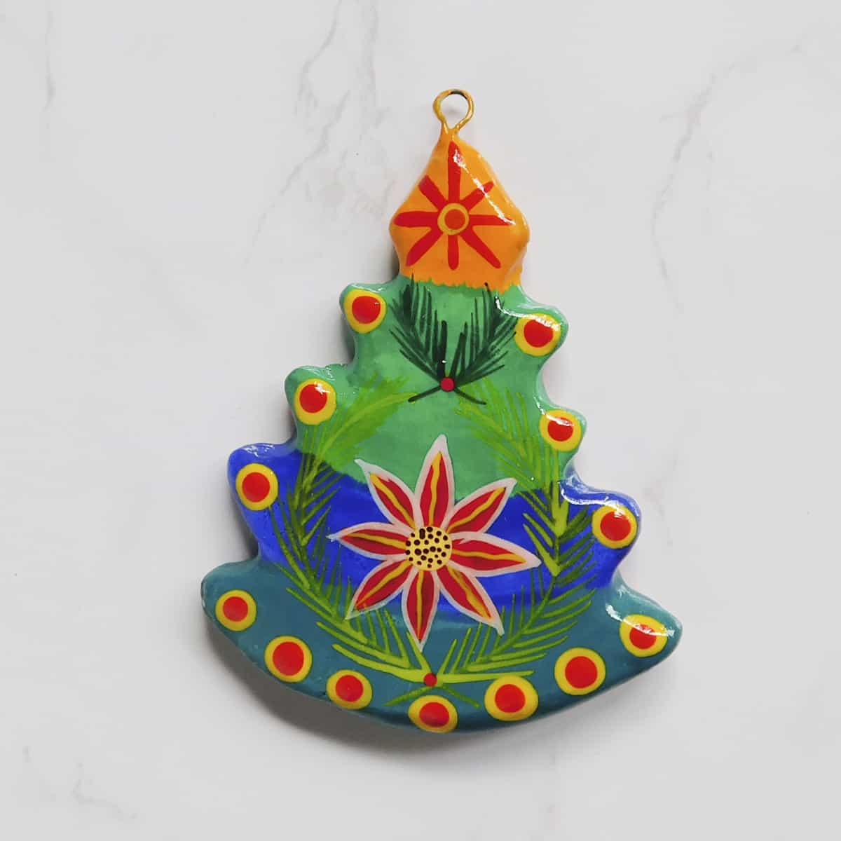 Ceramic Christmas Tree Ornaments Set of 4