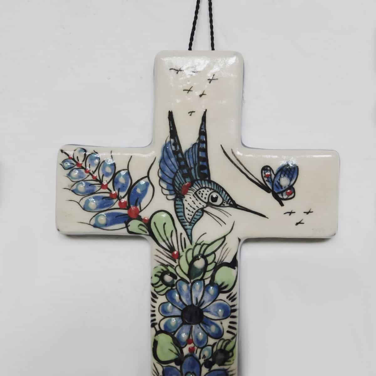 Ceramic Cross - Birds