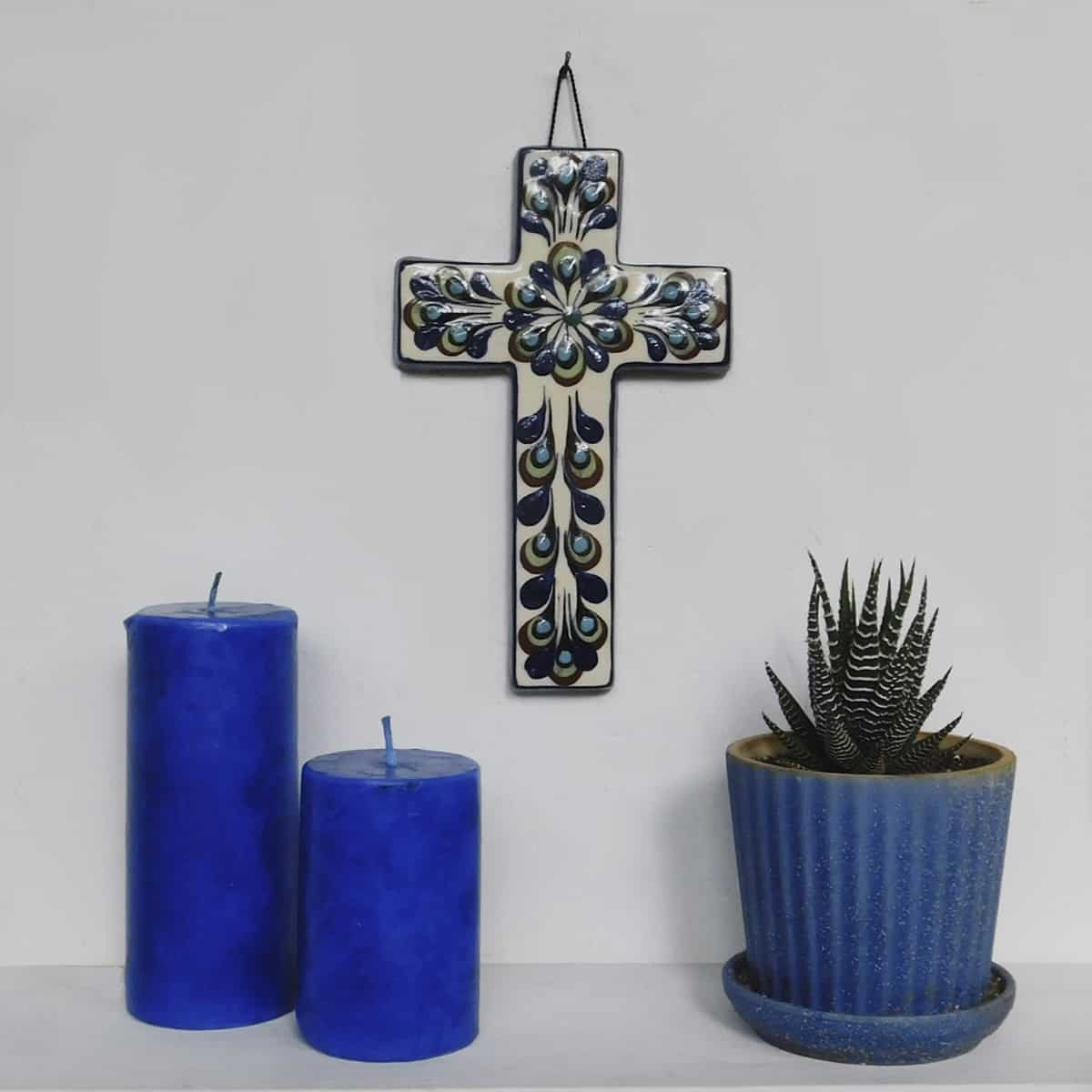 Ceramic Cross - Drops of Water