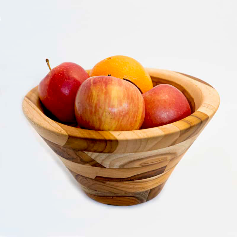 handmade wooden bowls, decorative fruit bowl, teak wood bowl,