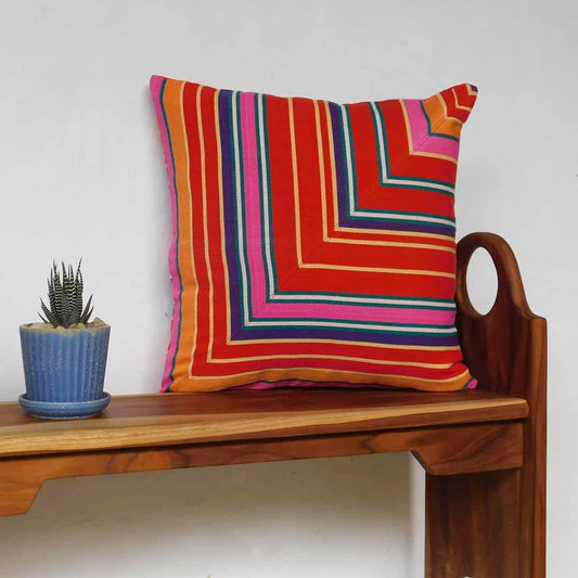 Desert Red Square Pillow