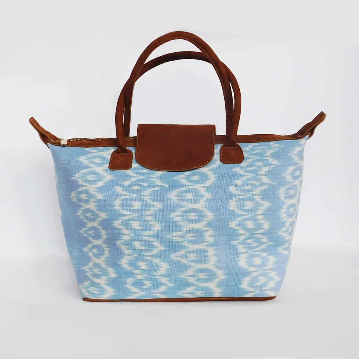 Ikat Light Blue Travel Bag