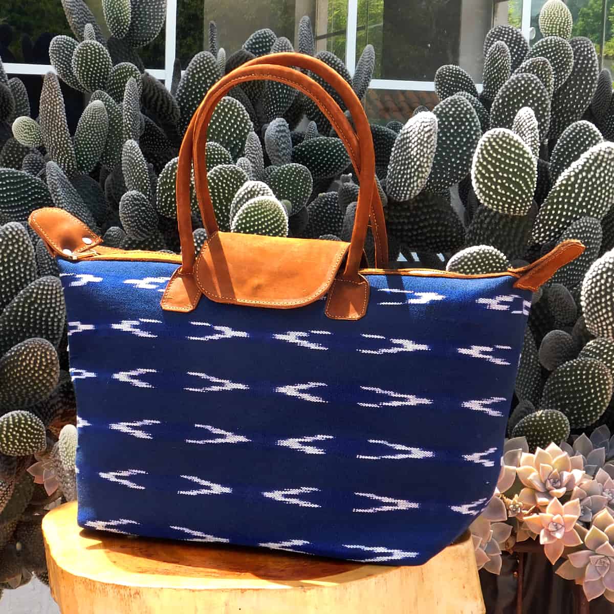 Ikat Navy Blue Travel Bag