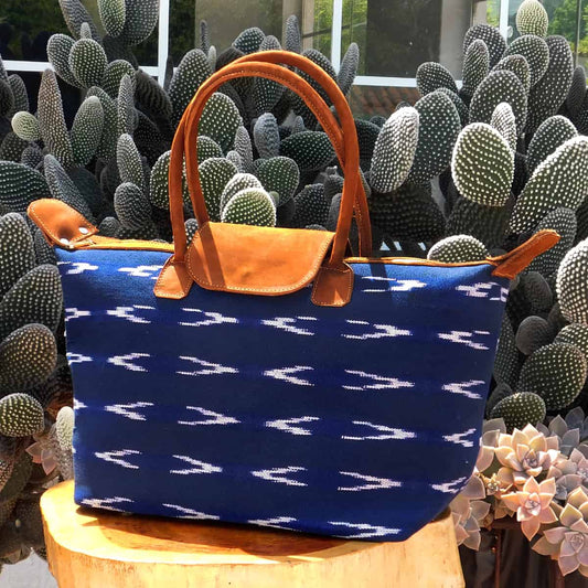 Ikat Navy Blue Travel Bag