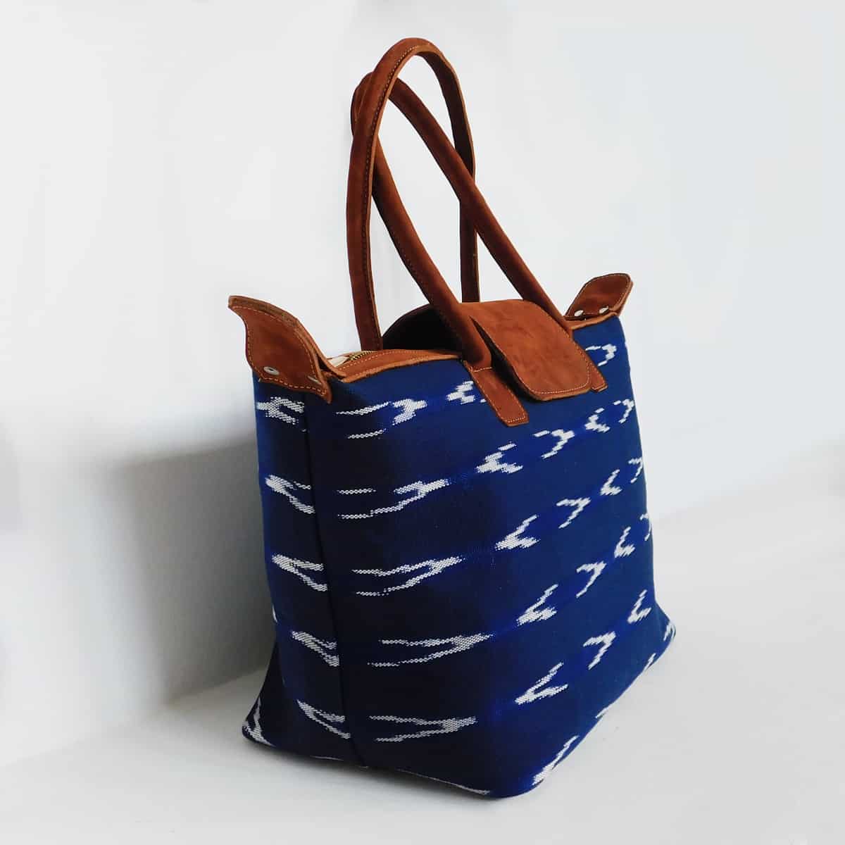 Ikat Navy Blue Travel Bag