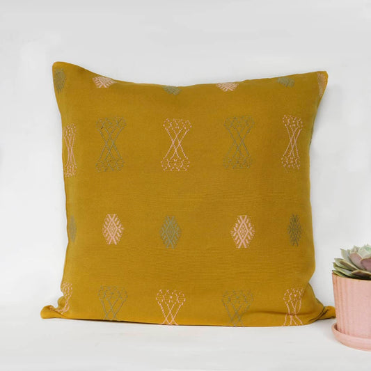 Mustard Yellow Cucanja Throw Pillow