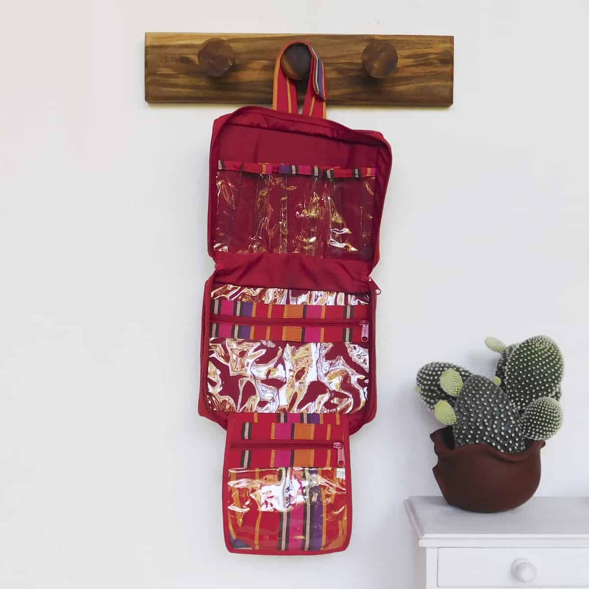 Desert Red Small Hanging Toiletry Bag