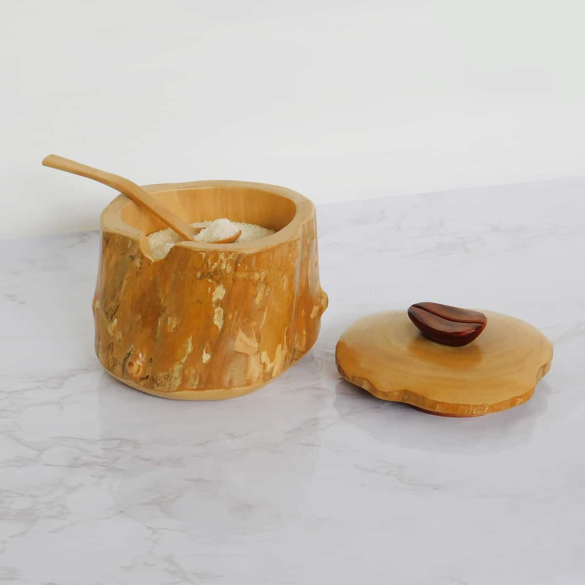 Sugar Bowl with Lid and Spoon - Coffee Root Collection