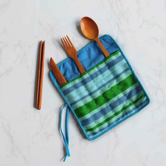 Wooden Cutlery Set with Bag