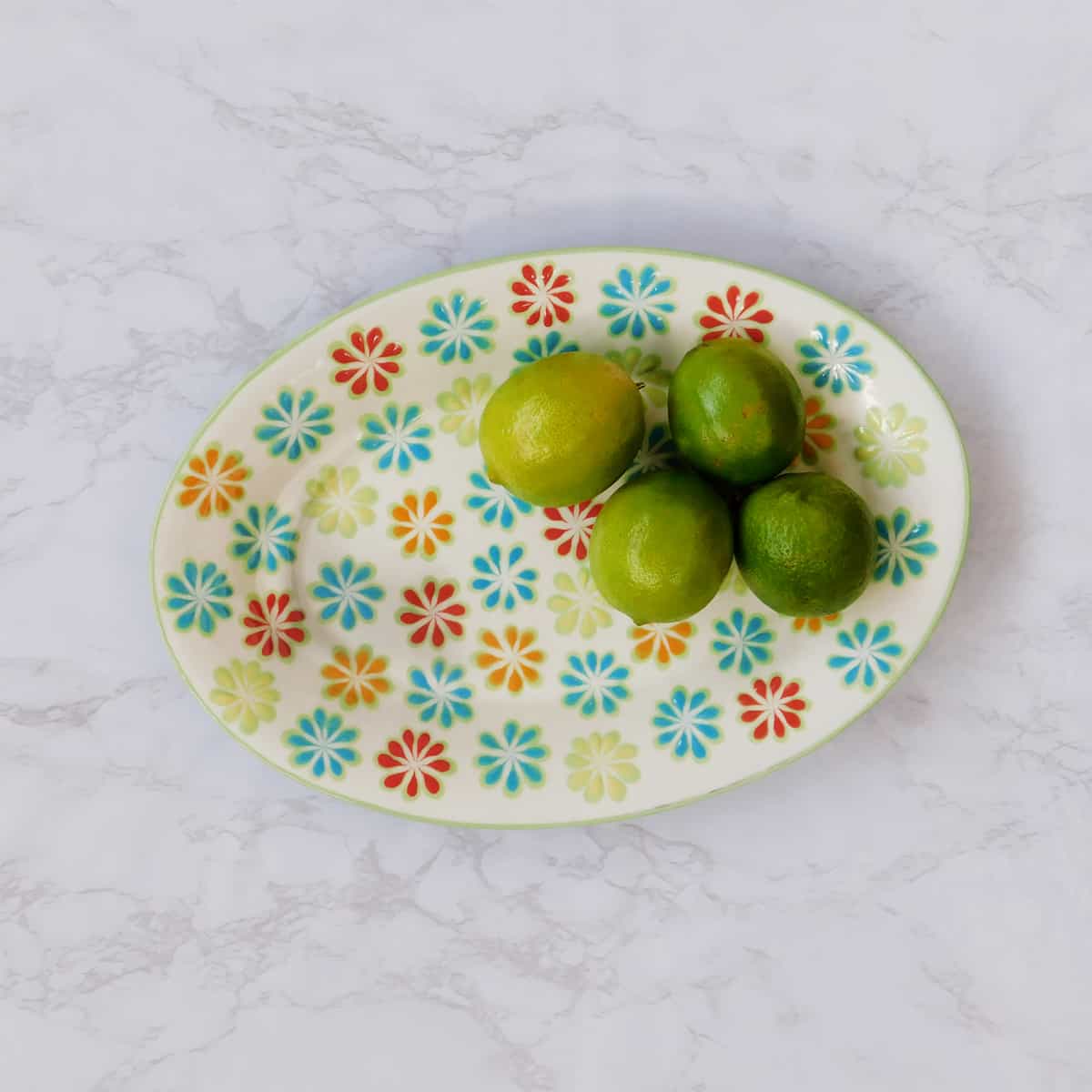 Oval Platter - Floral Green